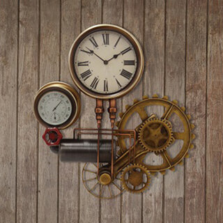 水晶時計 スチームパンク アンティーク 水晶時計 スチームパンク アンティーク