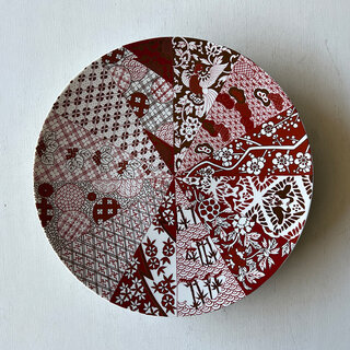 アリタポーセリンラボ：旭日吉祥紋 プラチナブラック フラットプレートM☆ JAPAN SNOW フラットプレート M ブラック – ARITA PORCELAIN LAB [公式