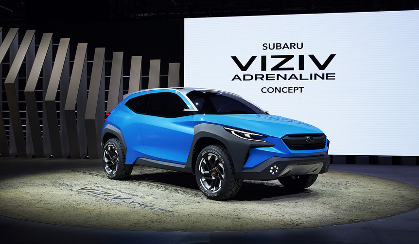 スバル、「BOLDER」デザインを反映させたコンセプトカーを世界初披露｜Subaru