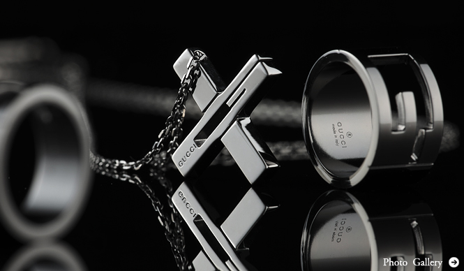 GUCCI | Gucci's Men's Jewelry in Monochromatic Black