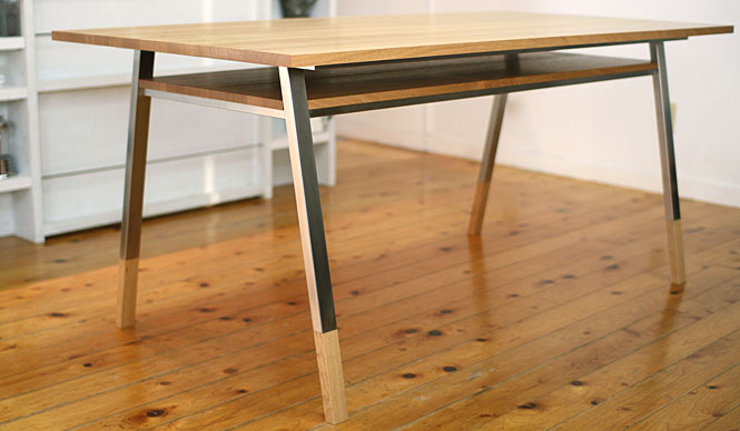 PRODUCTS | The Dining Table with a Shelf, "Norito Table"