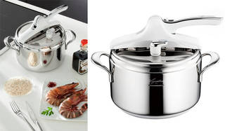 値下げ　ラゴスティーナ　圧力なべ5ℓ ドミナ ラゴスティーナ圧力なべ発売50周年記念製品「ドミナ・ビアンカ」特別