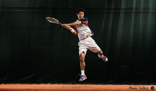 adidas｜錦織 圭選手の勝負靴「adizero feather II AC」プレゼント