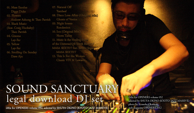 Mix for OPENERS Vol.52｜iTunes｜沖野修也｜selected by SHUYA OKINO