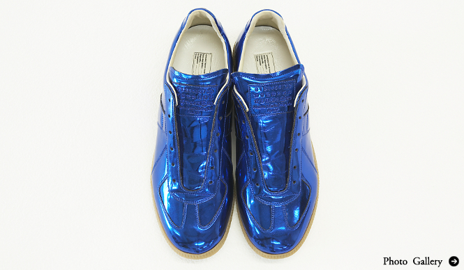 Maison Martin Margiela｜メタリックブルーの「レプリカ」ジャーマントレーナー地方店限定発売