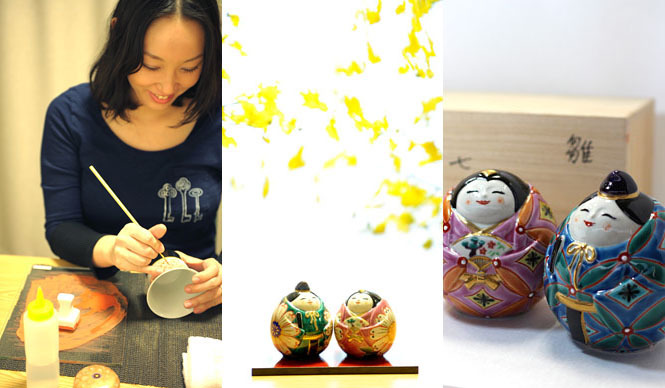 祿 ROKU｜九谷焼の新進女性作家、山下紫布『彩りの雛』作品展開催