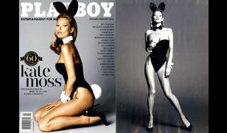 SAINT LAURENT｜PLAYBOYの表紙にバニーガール姿のケイト・モス - Web