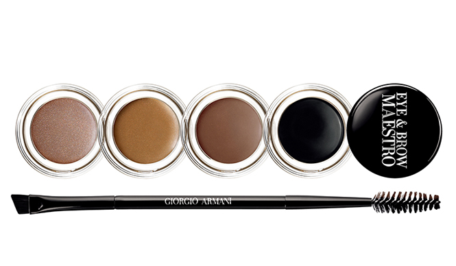 GIORGIO ARMANI's "Eye & Brow Maestro": Four shades for multi-use beyond eye makeup.