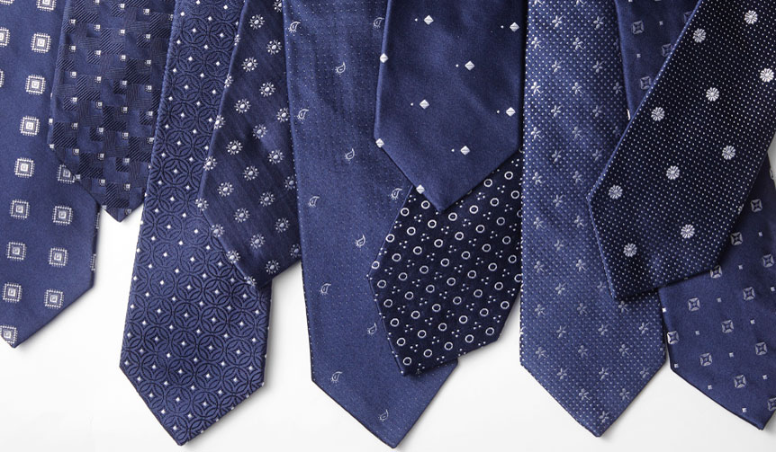 Dress Up Your Business Style with a Navy and White Polka Dot Tie | FAIRFAX