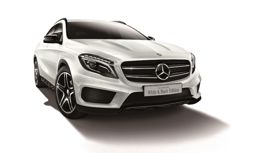 Mercedes-Benz GLA Features a Special Edition with Black and White Contrast Accents
