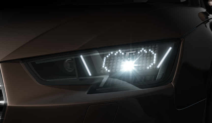 顔文字で意思を伝えるヘッドライトを新型A4に設定｜Audi