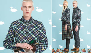 KOE×THOM BROWNEがダックモチーフのコラボレーションアイテムを発売