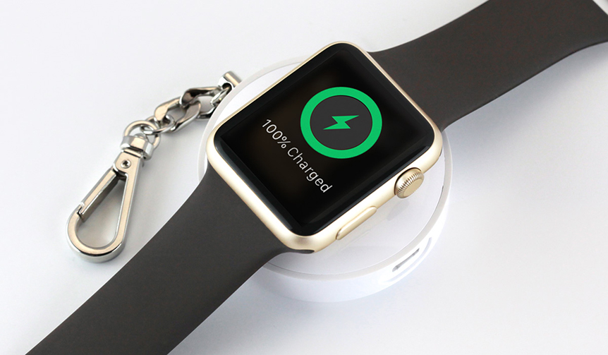 Charge your Apple Watch anywhere. A keychain-sized mobile battery | TUNEWEAR