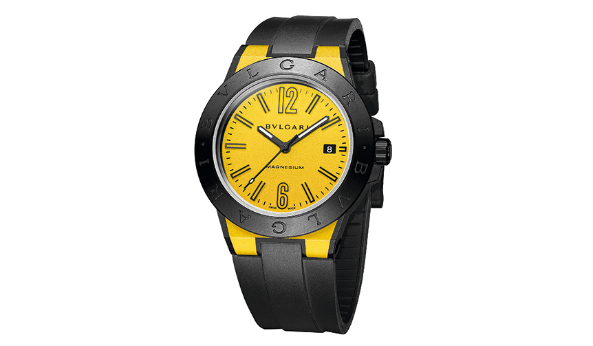 BVLGARI Introduces Vibrant Yellow to the Bulgari "Diagono Magnesium" Collection