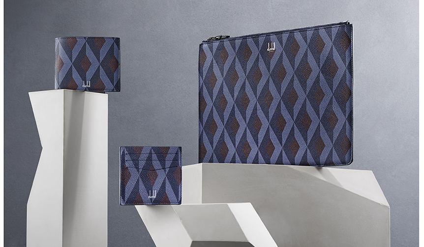 Dunhill's small leather collection, reinterpreting "engine turn" | dunhill