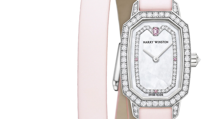 「HW エメラルド」に春らしいピンクのタイムピースが登場｜HARRY WINSTON