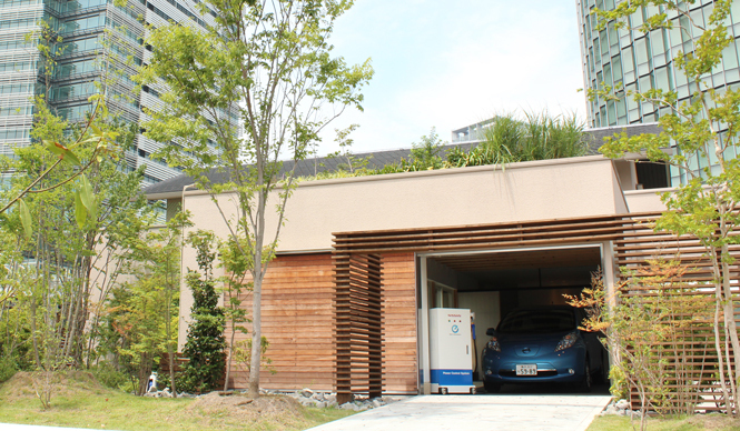  日産 リーフ｜一般住宅へ電力供給するシステムを公開 ギャラリー