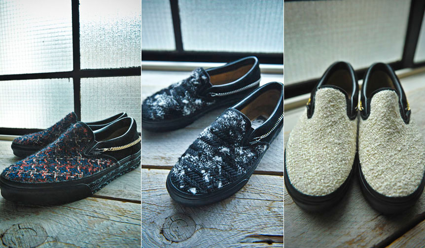 VANS Slip-Ons Reimagined in Tweed by SLOWGUN Gallery