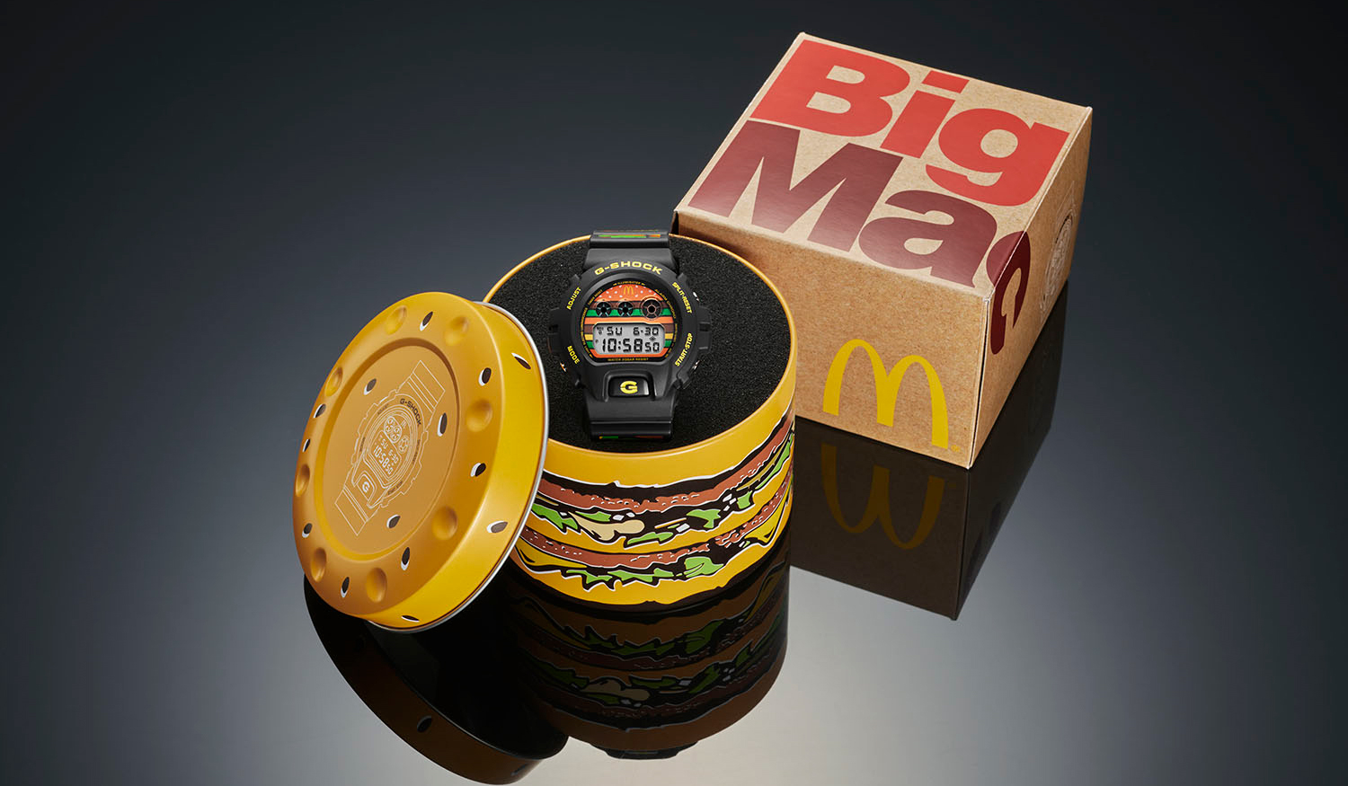 McDonald's and G-SHOCK Collaboration!? Big Mac Watch Limited to 1000 Releases | CASIO Gallery