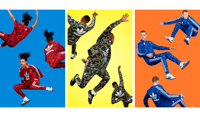 アディダス オリジナルス×ベイプ、「adicolor」にエイプ独自のカモ柄が登場｜adidas　ギャラリー