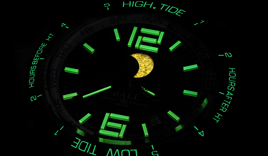 An Outdoor Watch Featuring Moonphase and Tide Graph | BALL WATCH Gallery
