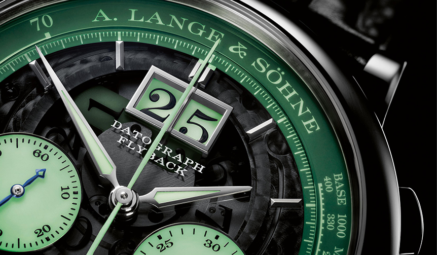 世界限定200本。ネオングリーンの光彩を放つクロノグラフ｜A.LANGE＆SÖHNE　ギャラリー