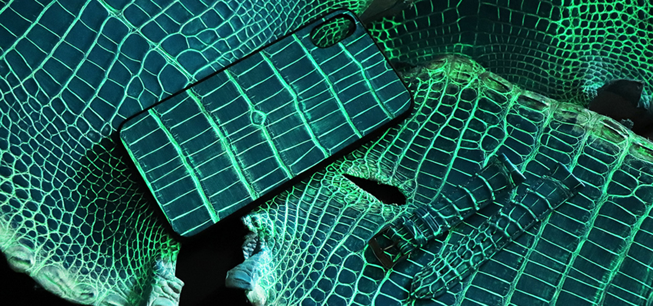 Luminous Alligator Leather Developed by Jean Rousseau Glows in the Dark | JEAN ROUSSEAU