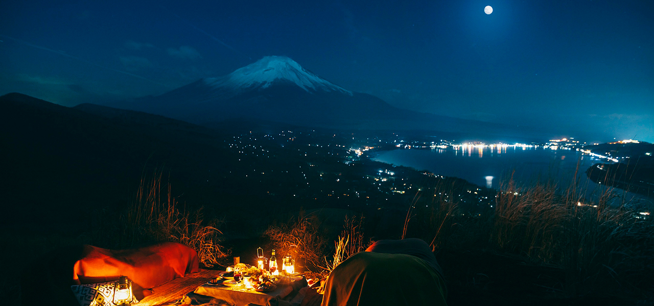 Cherishing a Moonlit Night. HOSHINOYA Fuji Presents "Fuji Moonlight Trekking"