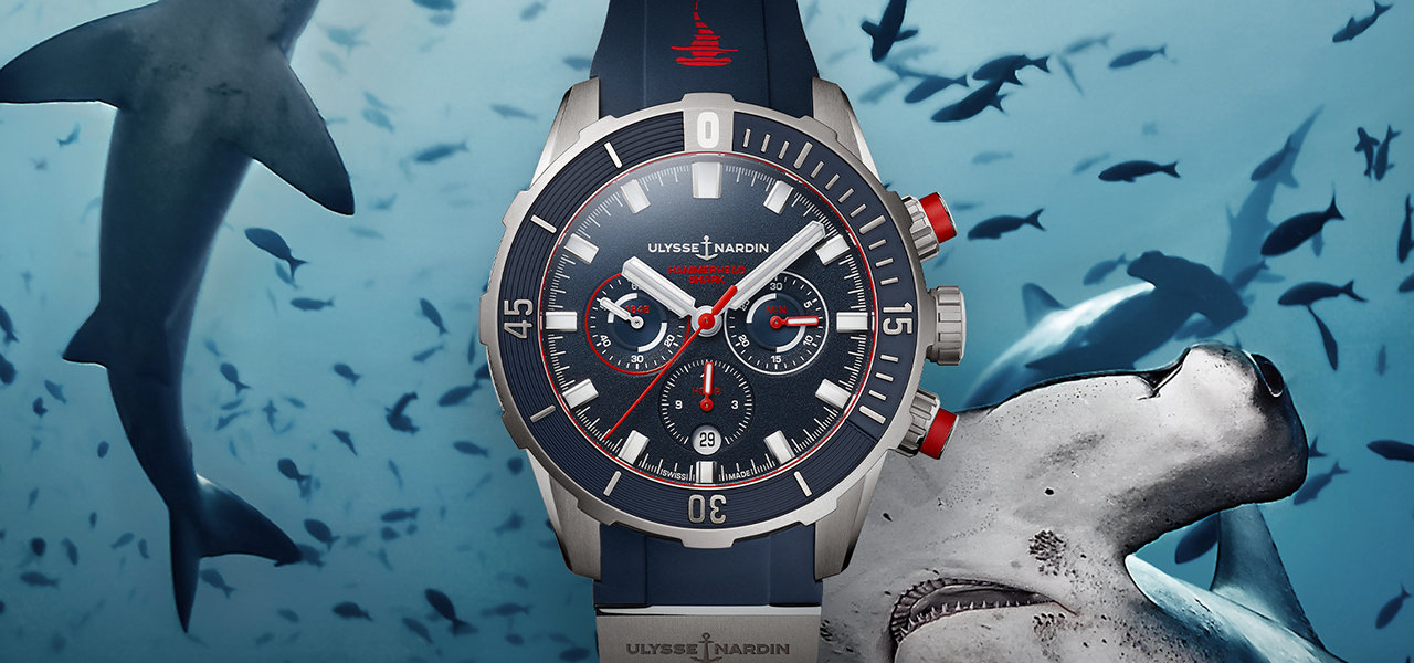 The "Hammerhead Shark Limited Edition" boldly features hammerhead sharks | ULYSSE NARDIN