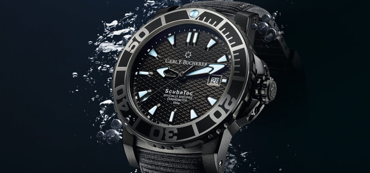 スタイリッシュな新作ダイバーズウオッチ「パトラビ スキューバテック ブラック」｜CARL F. BUCHERER