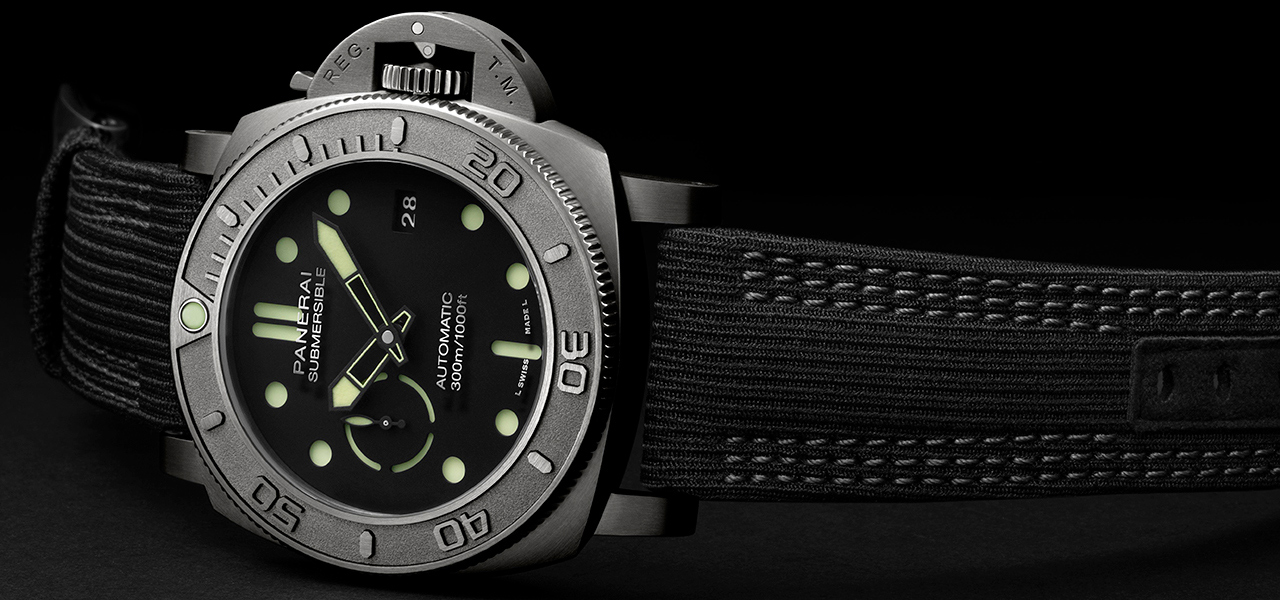 リサイクル素材を採用した「サブマーシブル マイク・ホーン エディション–47mm」｜PANERAI