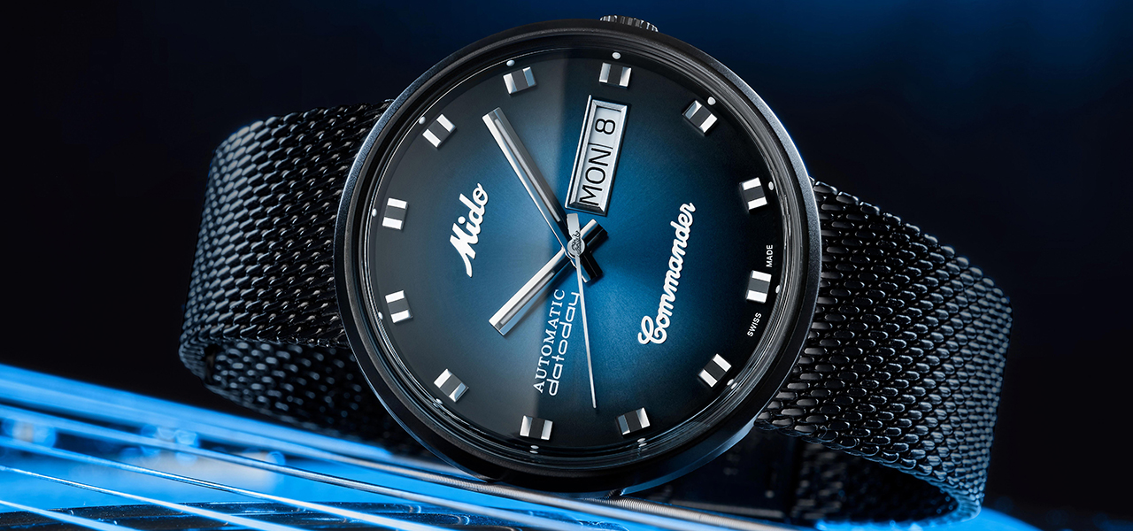 The "Commander Shades of Blue" Pairs Vintage Style with a Modern Movement | MIDO