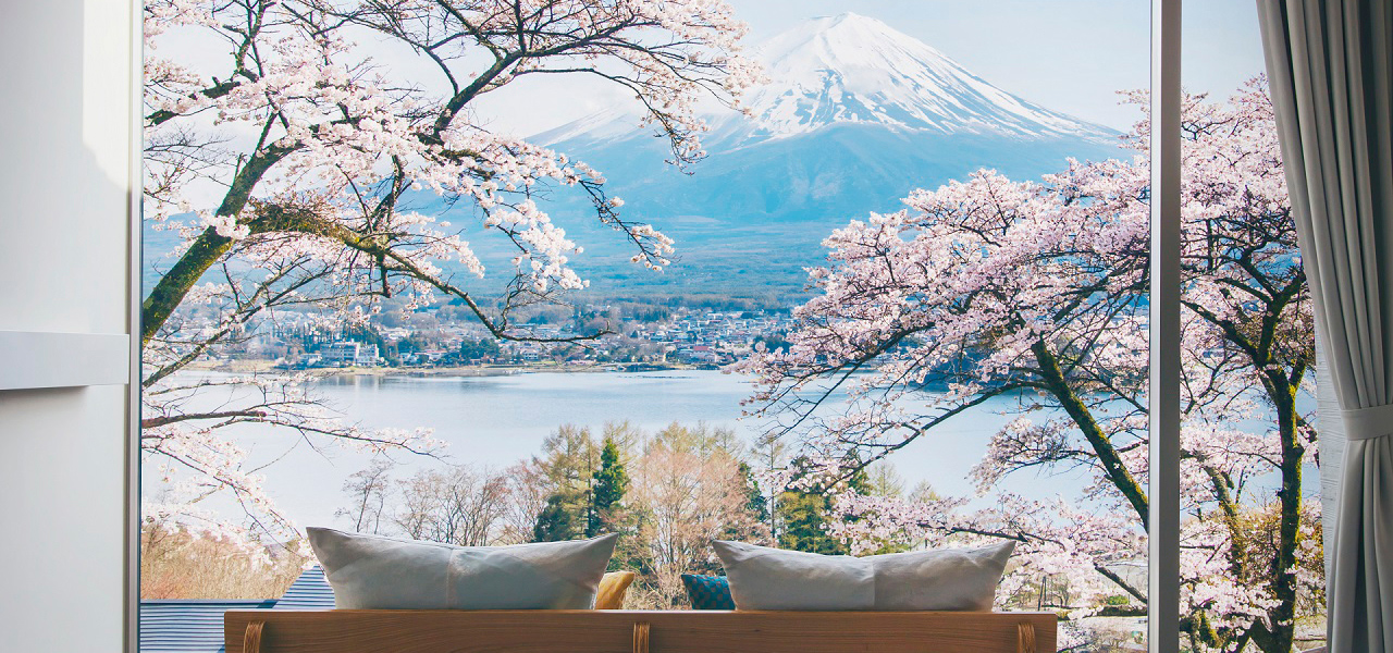 Enjoy Cherry Blossoms and Mt. Fuji from Your Private Retreat | HOSHINOYA Fuji