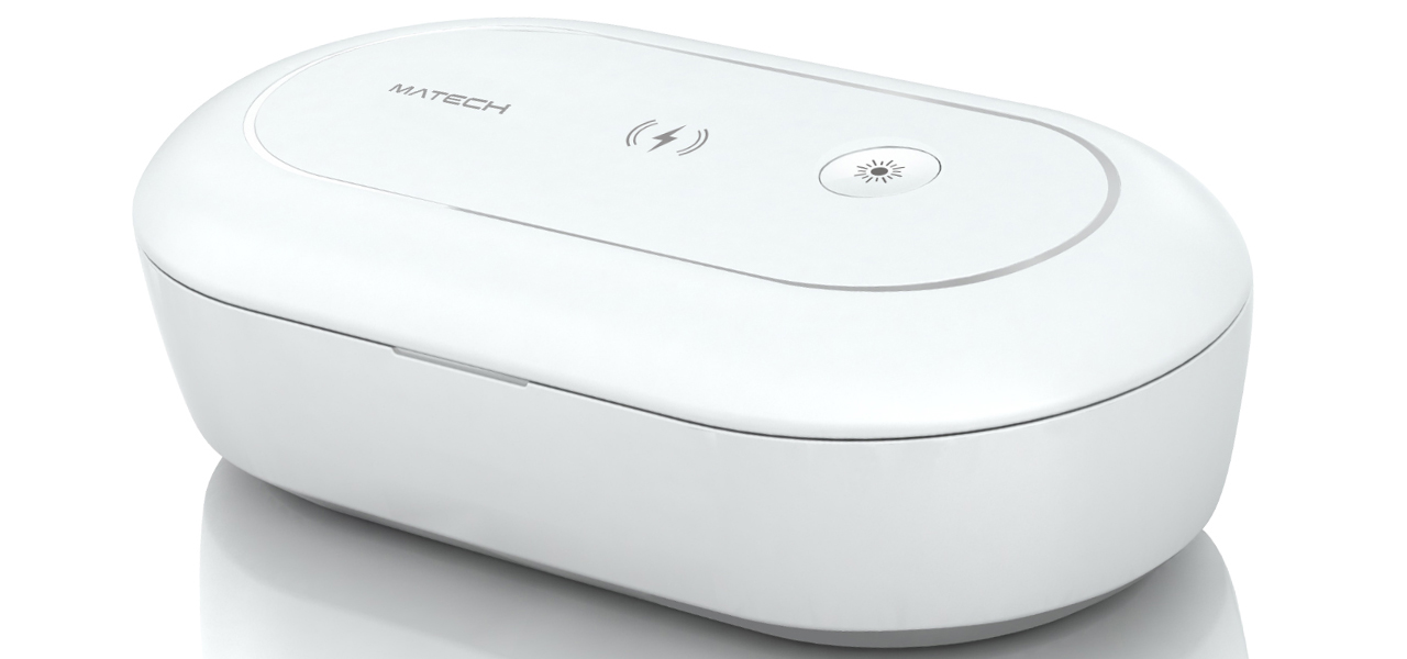 Sterilizes with UV + Ozone. "AirCase" for masks and smartphones | MATECH