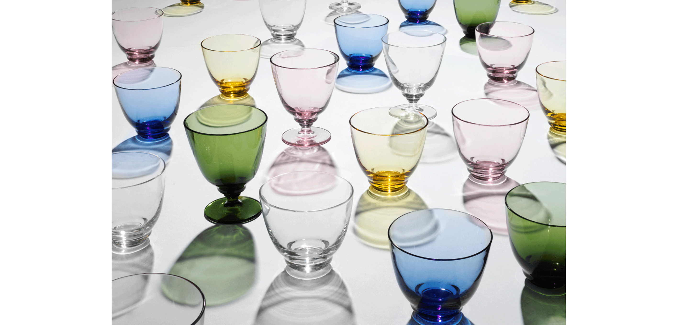Introducing glasses and tumblers to the FLOW series, inspired by water ripples | HOLMEGAARD