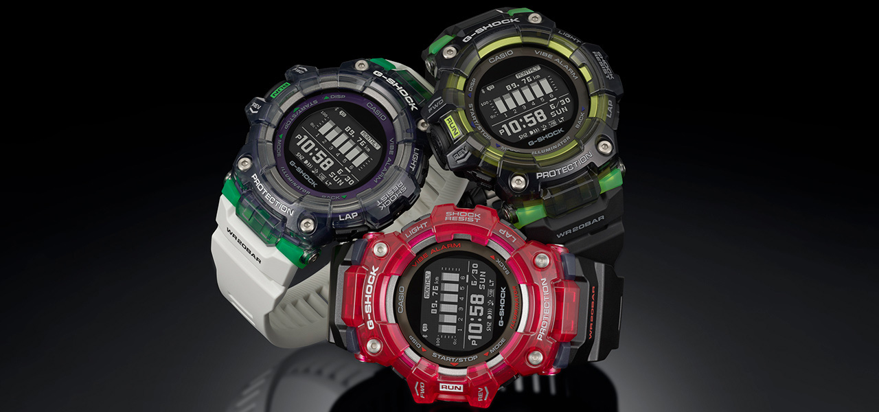 Three models with vivid color schemes are now available for the "G-SQUAD GBD-100" | G-SHOCK