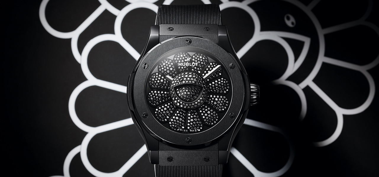 Limited to 200 pieces. The "Classic Fusion Takashi Murakami All Black" | HUBLOT