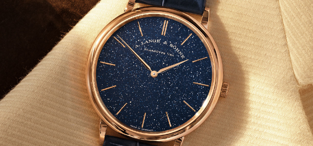 Saxonia Thin: A. Lange & Söhne's 'Saxonia Flach' with a Sparkling Goldstone Dial