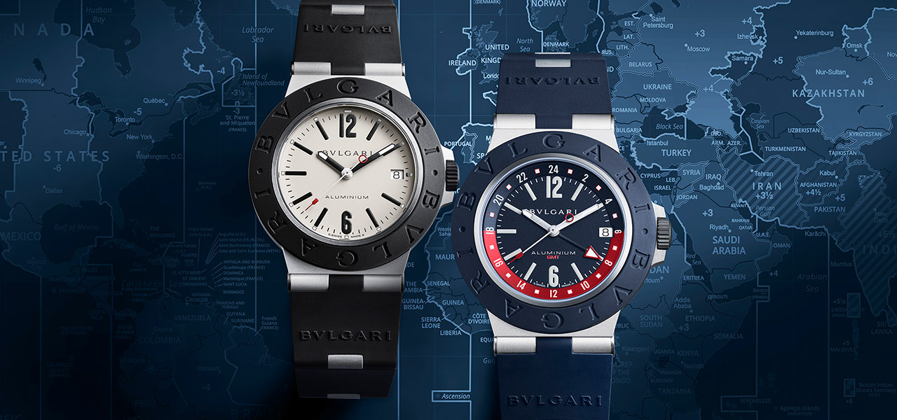 24のタイムゾーン表示を備えた新作「ブルガリ アルミニウム GMT」｜BVLGARI