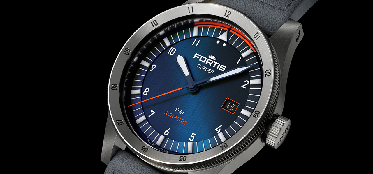 The new 2021 "Flieger Midnight Blue" from FORTIS, focusing on material sustainability.