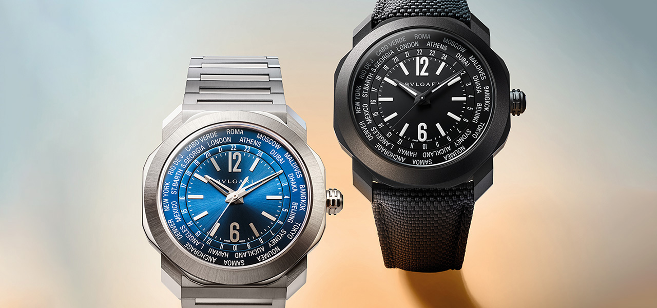 新統合型ムーブメントを搭載した「オクト ローマ ワールドタイマー」2機種が登場｜BVLGARI