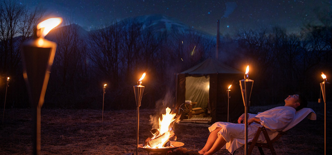 HOSHINOYA Karuizawa presents "Winter Dawn Sauna," offering a sublime sauna experience with views of Mount Asama | TRAVEL