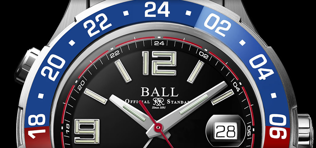 The "Roadmaster" with GMT display arrives with a "Pepsi" bezel | BALL Watch