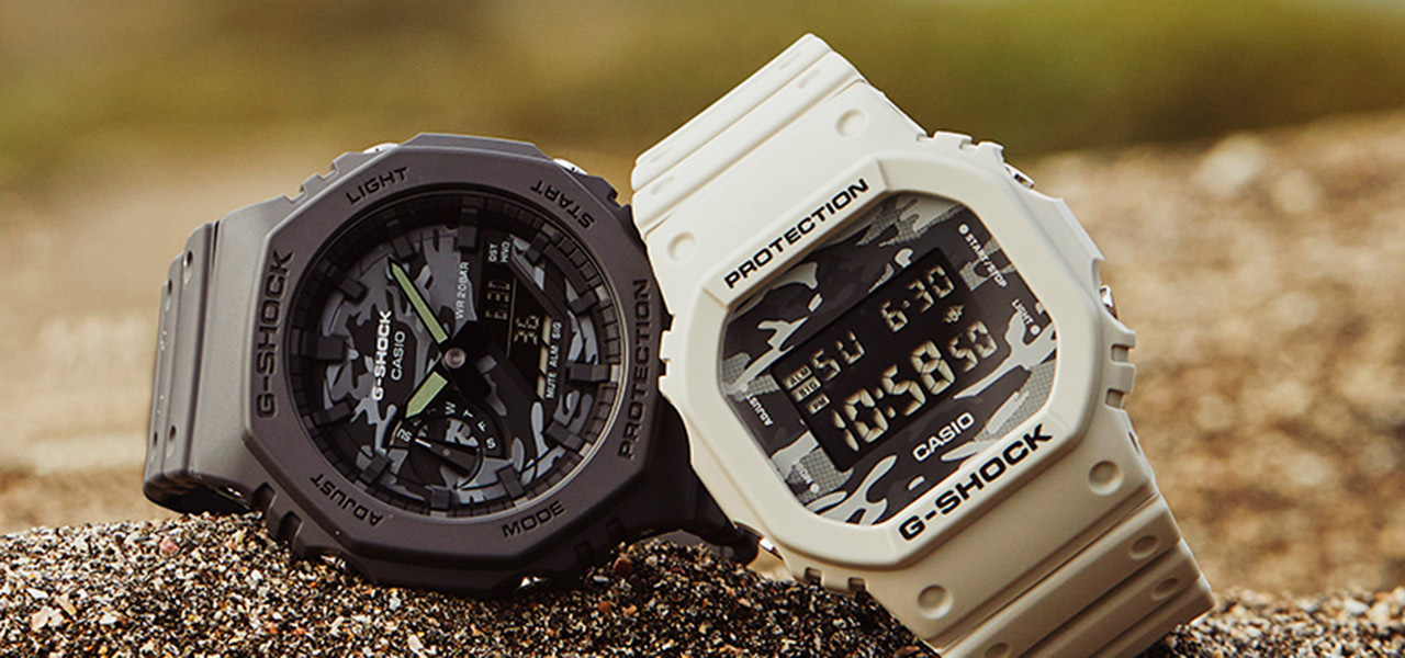 ユーティリティカラー×カモフラージュ柄で生まれ変わった大人顔のGショック｜G-SHOCK
