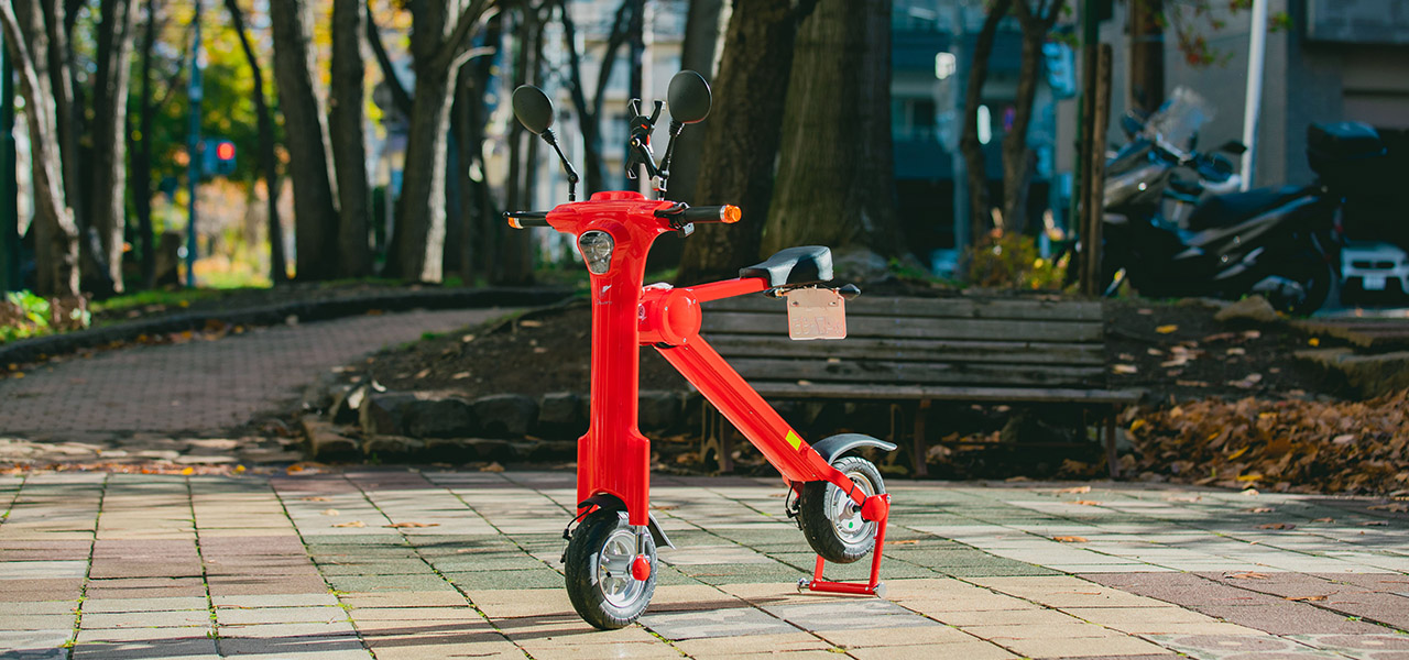 新しい生活様式に快適さを。折りたたみ電動バイクのシェアリングサービス、「Shaero」｜LOUNGE