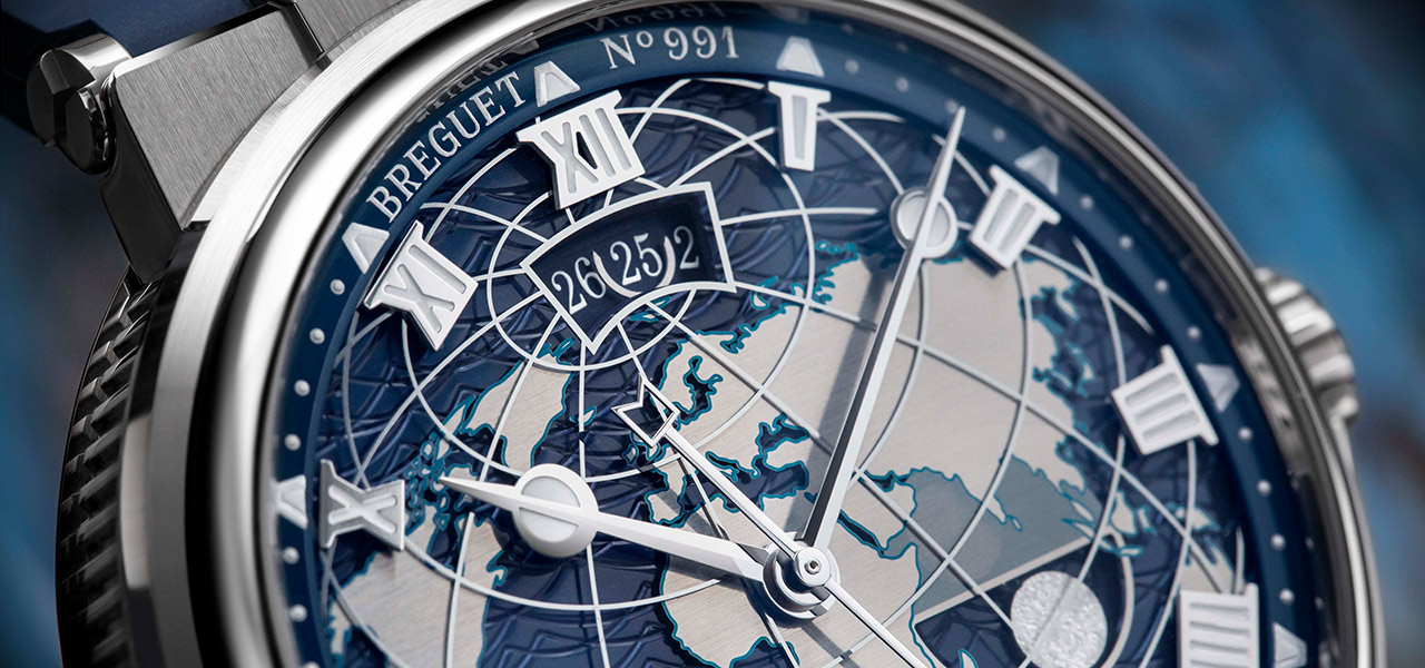 The Intricate Dialwork Reveals the New Direction of the Breguet Marine: The "Marine Équation Marchante 5887" Offers a World View with a Single Click | BREGUET