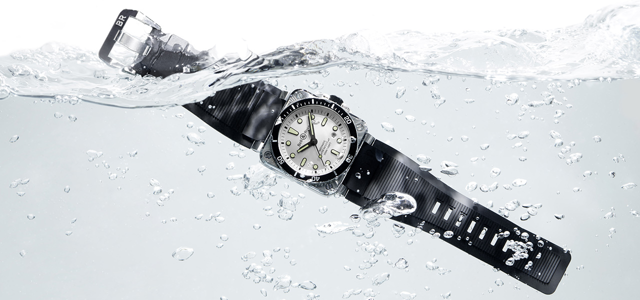 A pure impression emanates from this white diver's watch. The new "BR 03-92 Diver White" | Bell & Ross