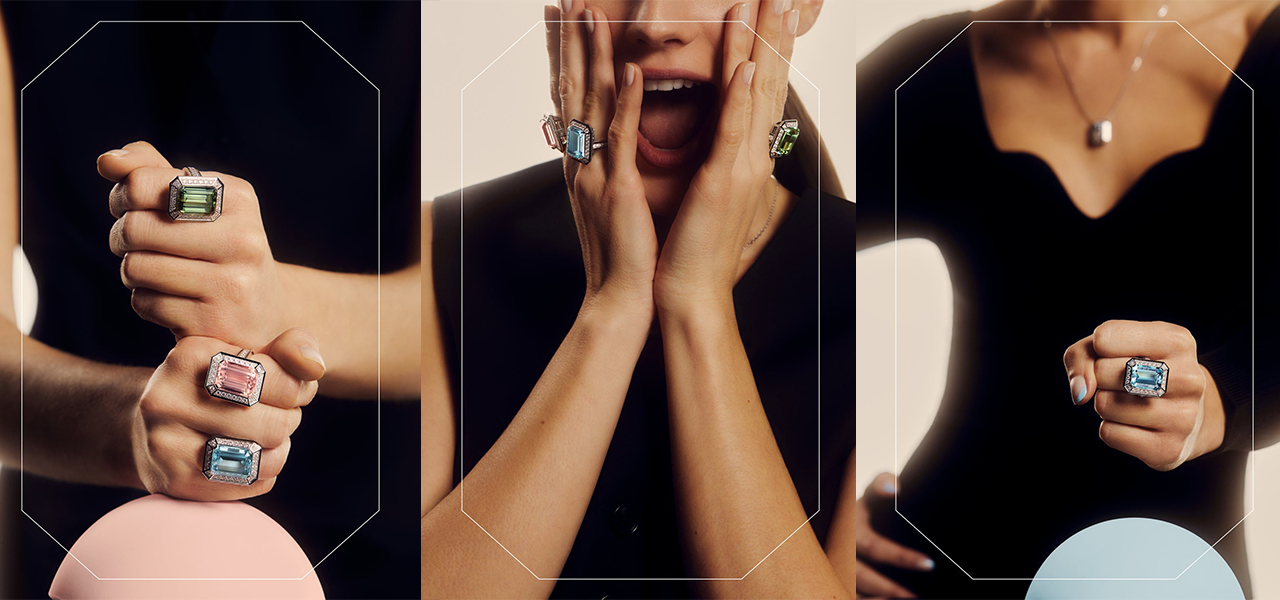 New jewelry arrives for Boucheron's "Vendôme Liséré" with its captivating geometric design