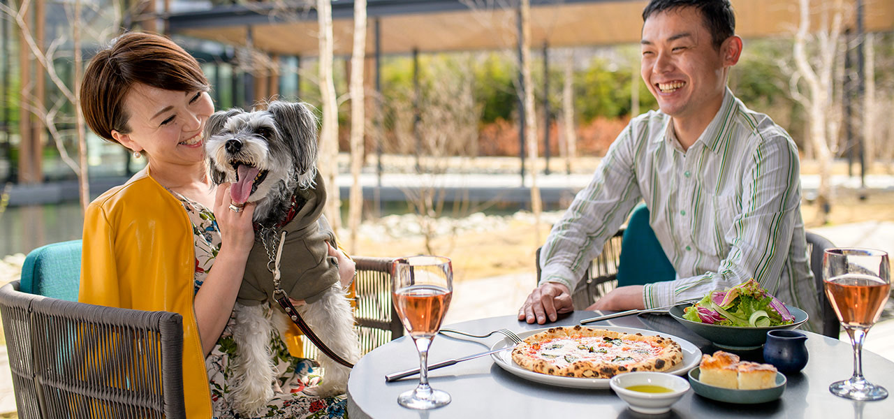 愛犬とともに軽井沢の自然を満喫するドッグフレンドリーテラスがオープン｜HOTEL INDIGO KARUIZAWA