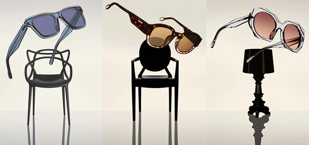 Kartell, the Italian interior brand, unveils its first eyewear collection.